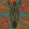 African Mandala Zebra Diamond Painting