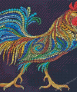 Colorful Mandala Chicken Diamond Painting