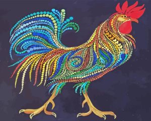 Colorful Mandala Chicken Diamond Painting