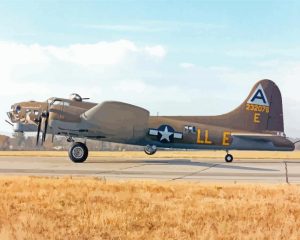 Military B 17 Air Plane Diamond Painting