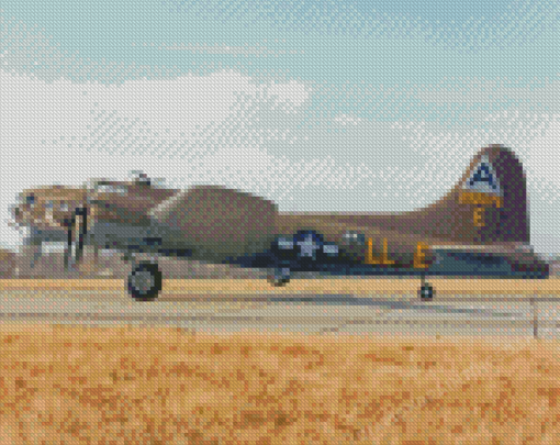 Military B 17 Air Plane Diamond Painting