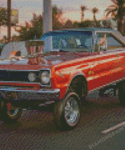 Orange Muscle Car Diamond Painting