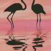 Flamingos Silhouette Diamond Painting