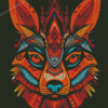 Tribal Fox Mandala Diamond Painting