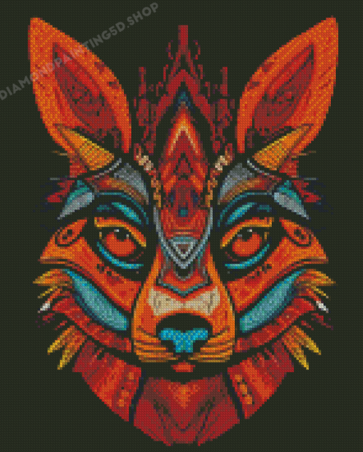 Tribal Fox Mandala Diamond Painting