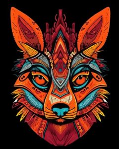 Tribal Fox Mandala Diamond Painting