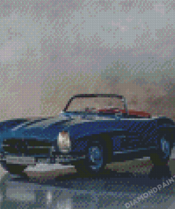 Blue Mercedes Roadster Diamond Painting