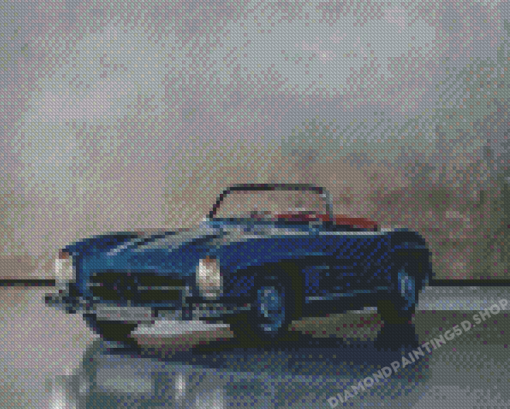 Blue Mercedes Roadster Diamond Painting