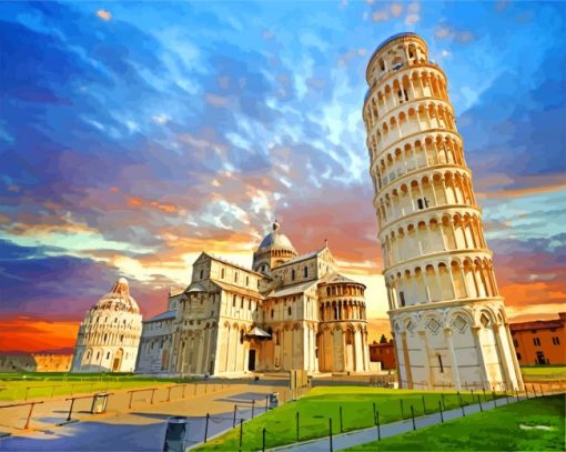 Leaning Tower of Pisa Diamond Painting