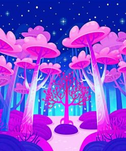 Pink Forest Diamond Painting