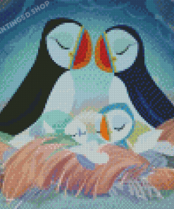 Puffins Rock Characters Diamond Painting