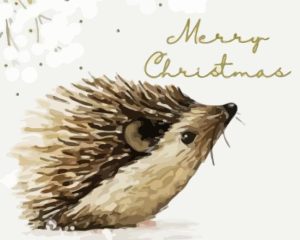 Christmas Hedgehog Diamond Painting