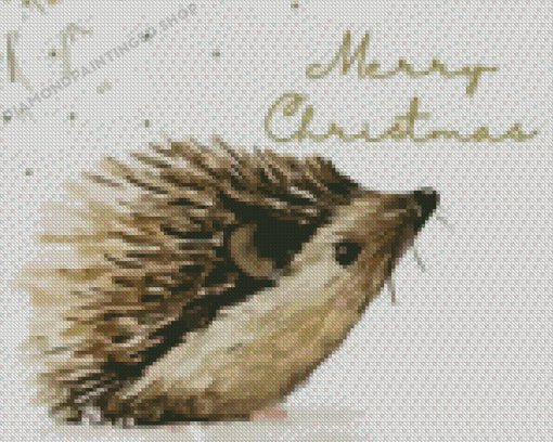 Christmas Hedgehog Diamond Painting