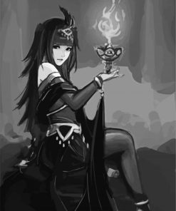 Black And White Tharja Diamond Painting