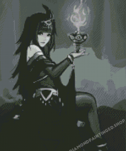 Black And White Tharja Diamond Painting