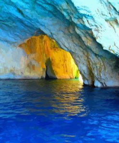 Blue Cave Greece Diamond Painting