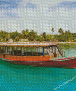 Dhoni Boat Maldives Diamond Painting