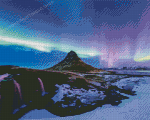 Iceland At Night Diamond Painting