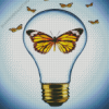 Butterfly In Light Bulb Diamond Painting