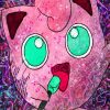 Jigglypuff Splatter Art Diamond Painting