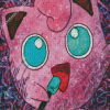 Jigglypuff Splatter Art Diamond Painting