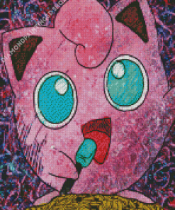 Jigglypuff Splatter Art Diamond Painting