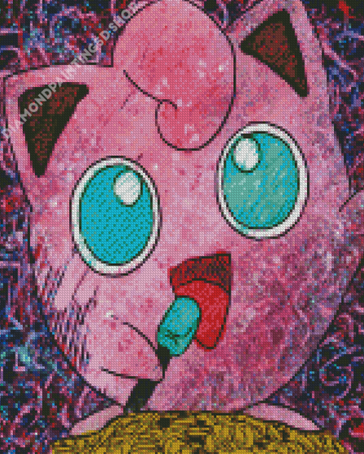 Jigglypuff Splatter Art Diamond Painting