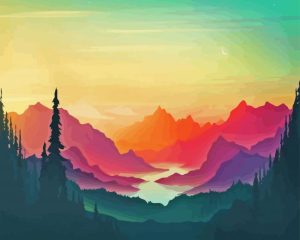 Mountain Horizon Diamond Painting