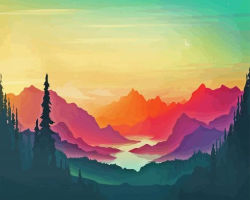 Mountain Horizon Diamond Painting