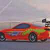 Orange Toyota Supra Mk4 Diamond Painting