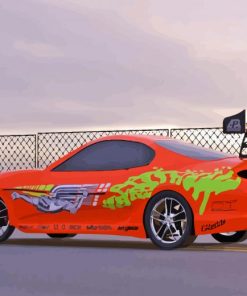 Orange Toyota Supra Mk4 Diamond Painting