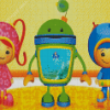 Team Umizoomi Milli And Geo With Bot Diamond Painting