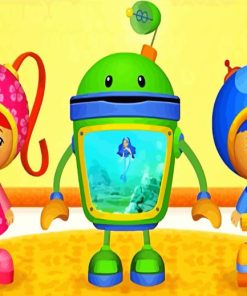 Team Umizoomi Milli And Geo With Bot Diamond Painting