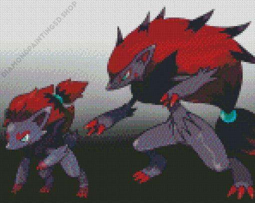 Zorua Evolution Diamond Painting