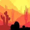 Cactus Desert Sunset Diamond Painting