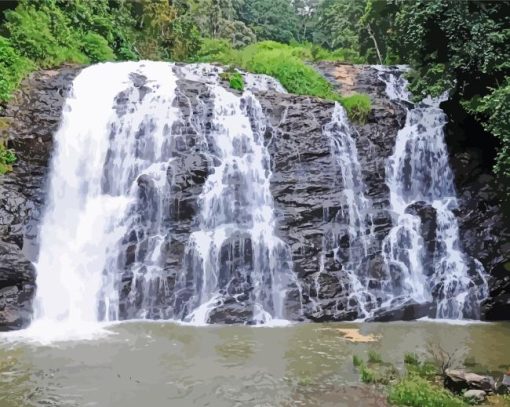 Abbey Falls Coorg India Diamond Painting