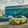 Blue And Yellow BMW M4 Diamond Painting