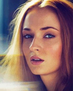 Close up Sophie Turner Diamond Painting