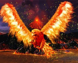 Fire Eagle Diamond Painting