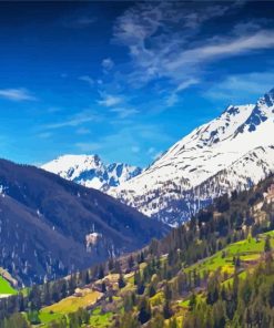 France Vars Alps In Spring Diamond Painting