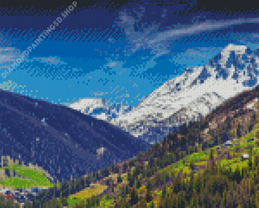 France Vars Alps In Spring Diamond Painting