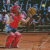 Girl Softball Player Diamond Painting