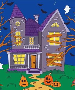 Halloween Haunted House Diamond Painting