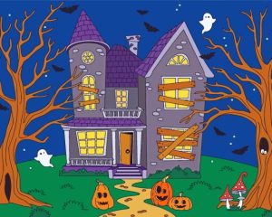 Halloween Haunted House Diamond Painting