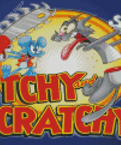 Itchy And Scratchy Poster Diamond Painting