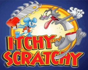 Itchy And Scratchy Poster Diamond Painting