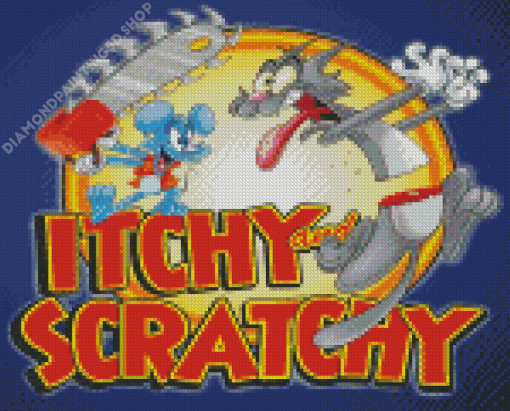 Itchy And Scratchy Poster Diamond Painting
