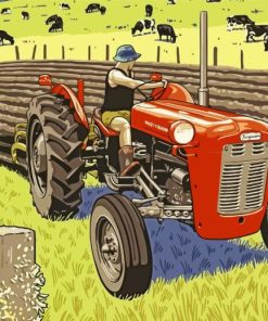 New Zealand Massey Ferguson Tractor Diamond Painting