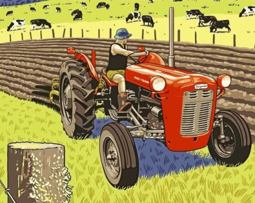 New Zealand Massey Ferguson Tractor Diamond Painting