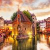 Sunset At Annecy France Diamond Painting